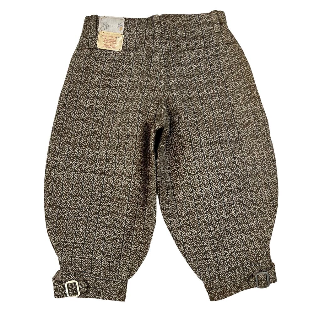 Vintage Antique 1920's Deadstock Boys Wool Knickers Child Patterned Pants (Sz 7)